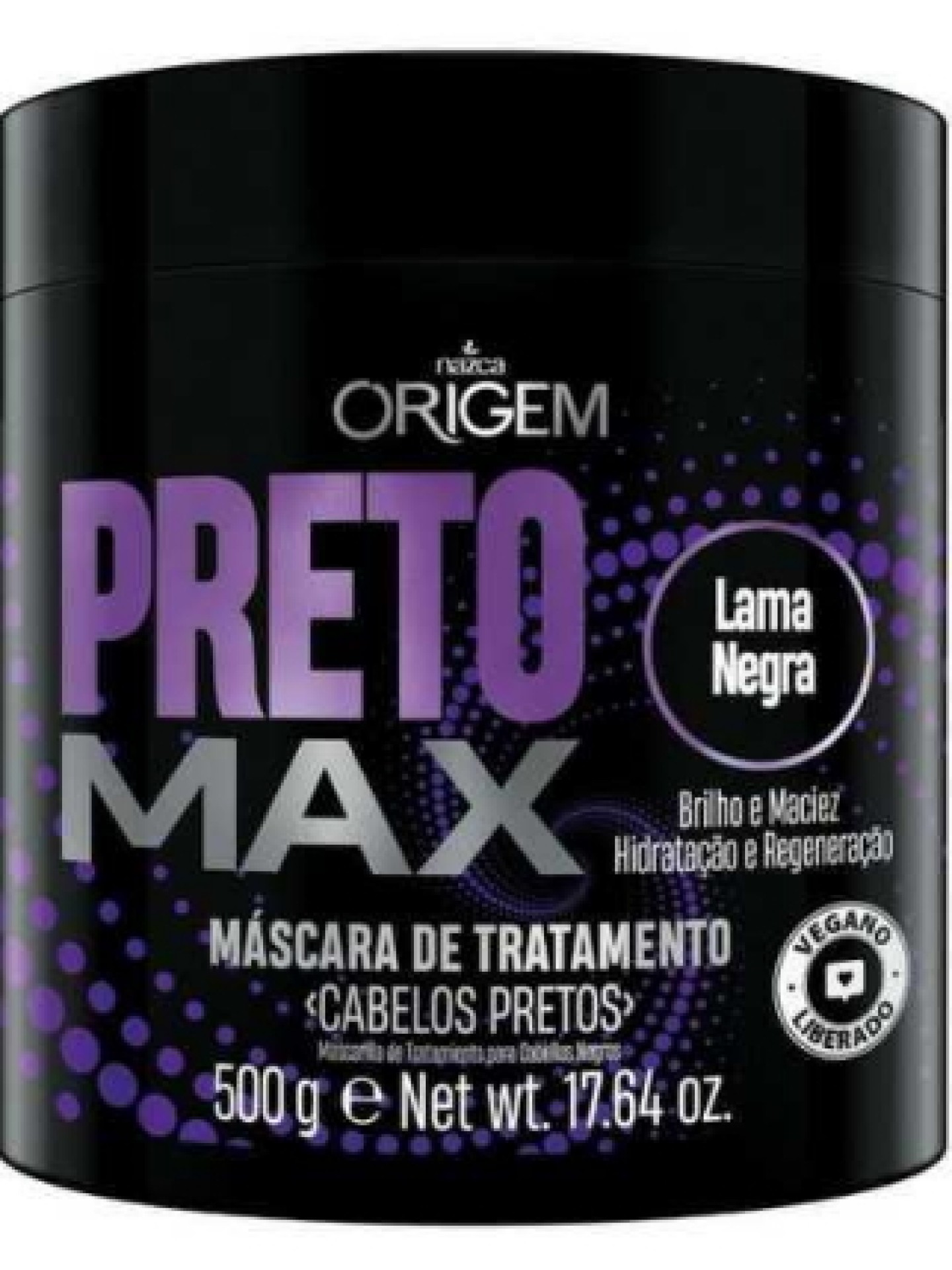 ORIGEM Máscara Trat. Preto Max 500g