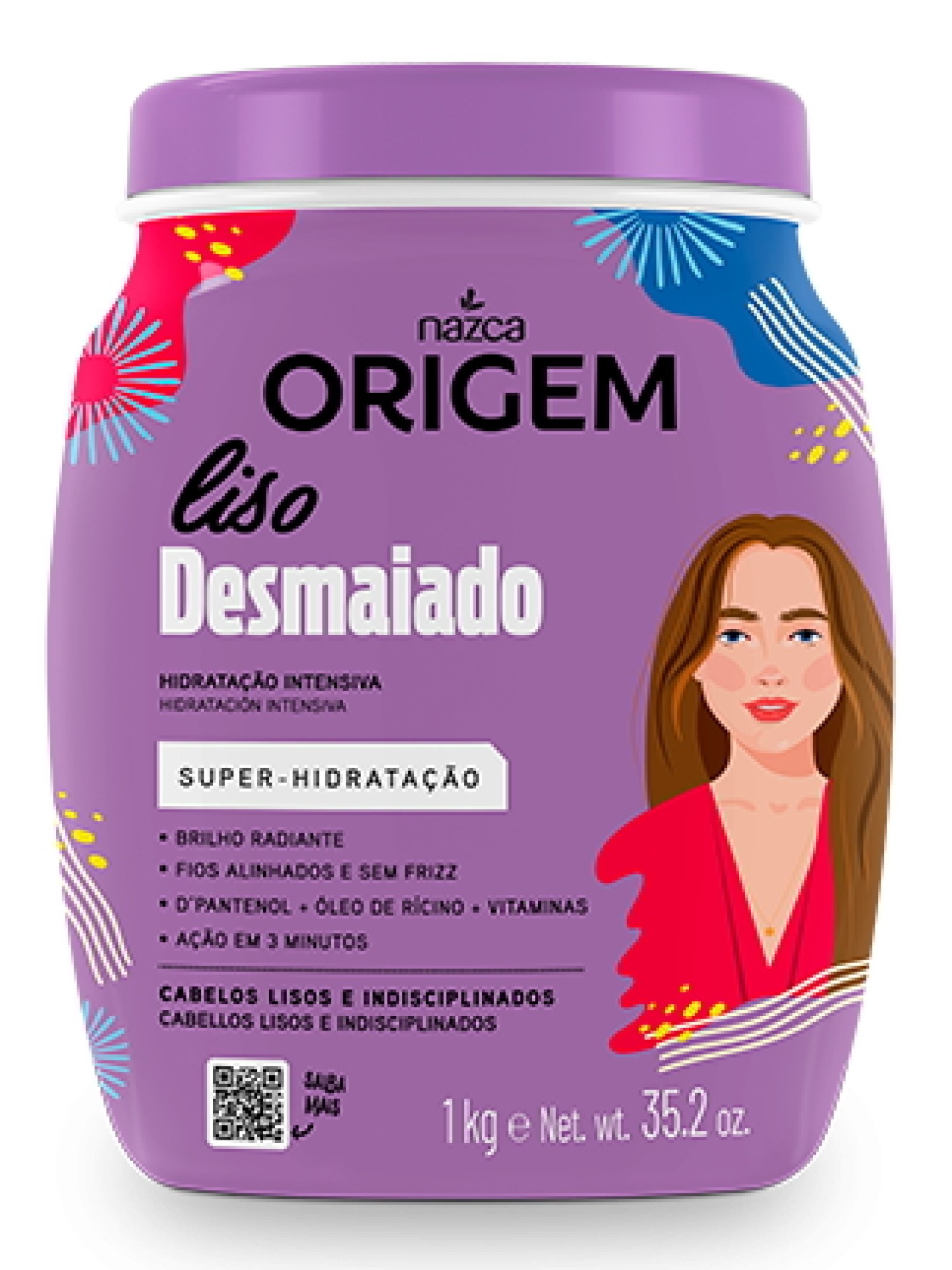 ORIGEM Cr.de Hidratação Liso Desmaiado 1Kg