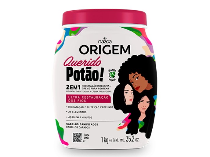ORIGEM 2em1 Cr. Hidr.+Creme P/ Pentear Querido Potão 1kg
