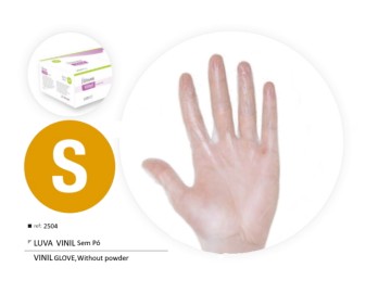 Raclac Luvas Descartáveis de Vinill s/Pó S100und