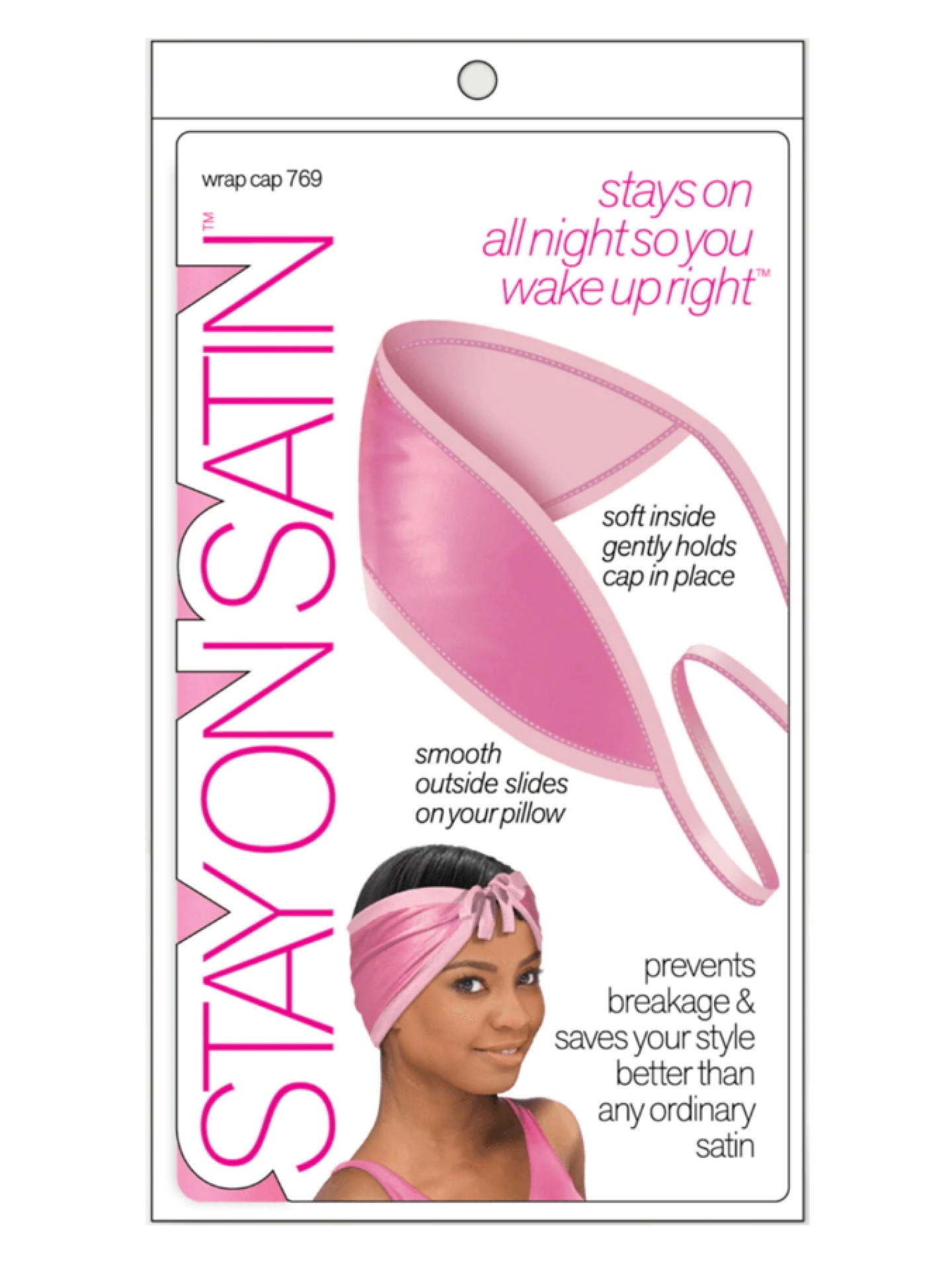 Stay On Satin Never Dry Wrap Cap #7692