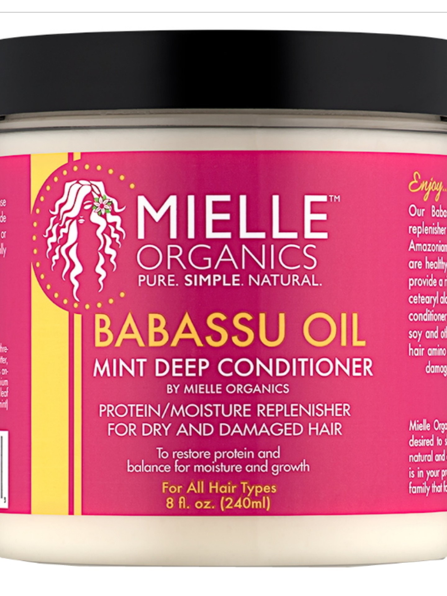 Mielle Babassu Oil & Mint Deep Cond 8oz