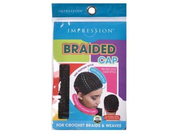 Impression Braided Cap Full Bang Black