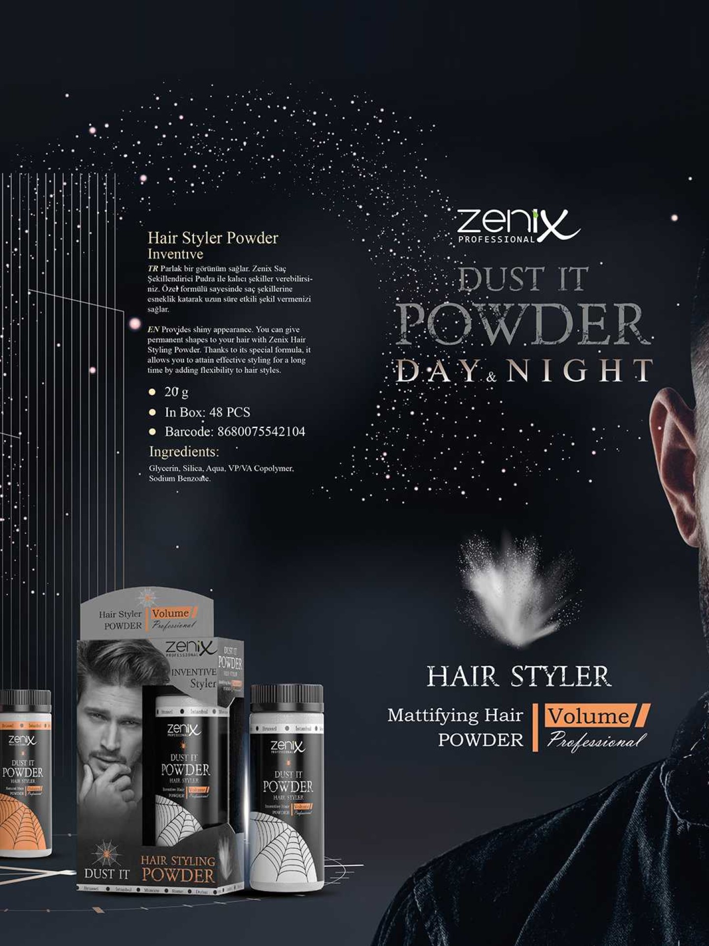 Zenix Hair Styling Powder Inventive 20gr