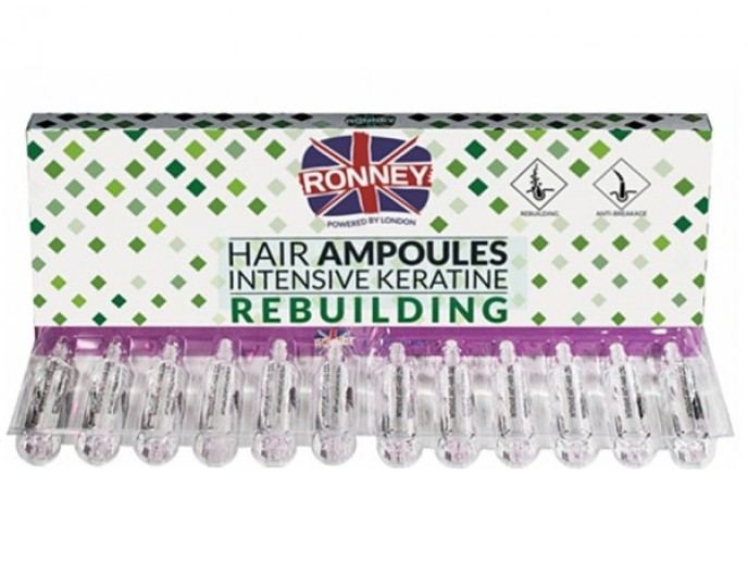 Ronney Ampolas Reconstrução Int. Queratina 12 x 10mL