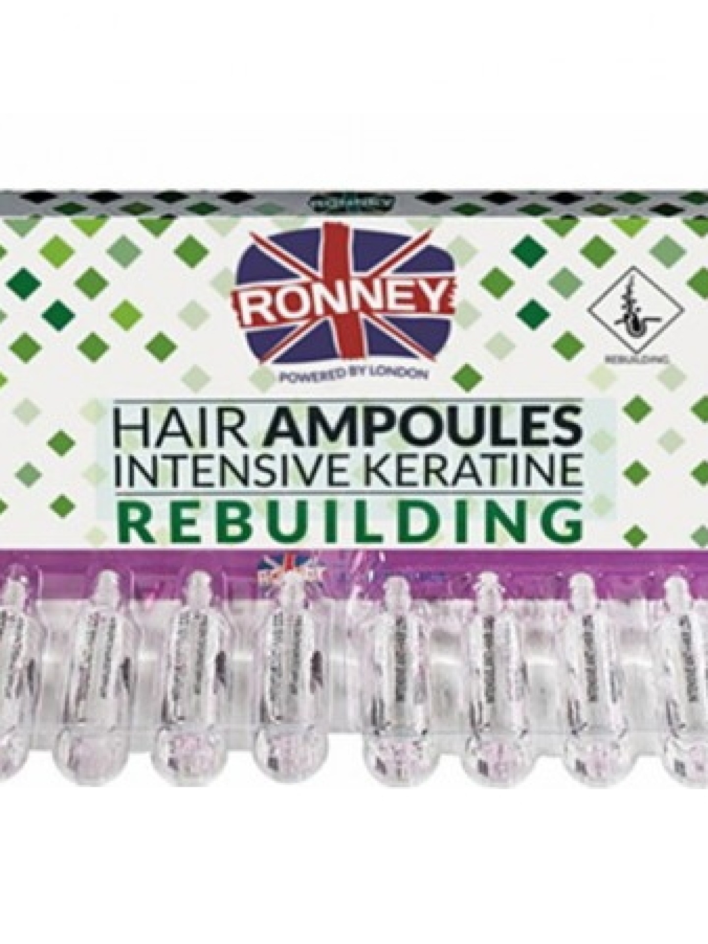 Ronney Ampolas Reconstrução Int. Queratina 12 x 10mL