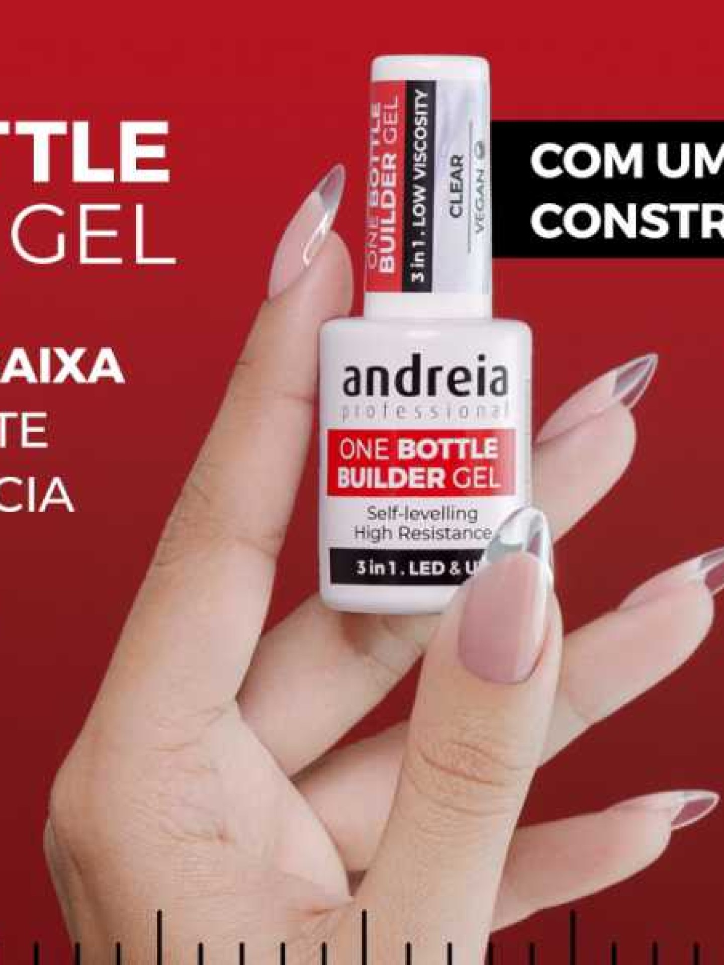 Andreia Gel Construção 3 em 1 - Cover Nude 14ml