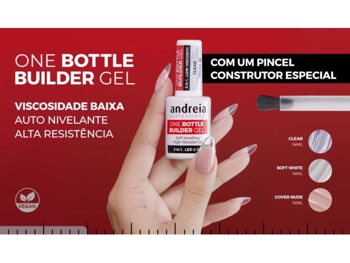 Andreia Gel Constru��o 3 em 1 - Soft White 14ml