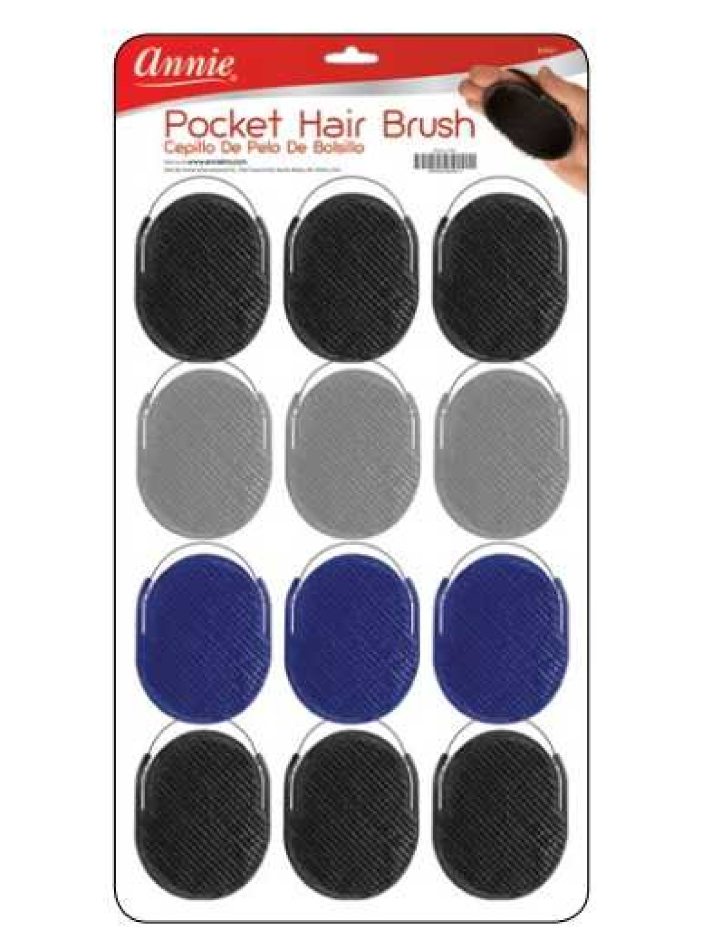 Annie Pocket Hair Brush 1Unid #2921
