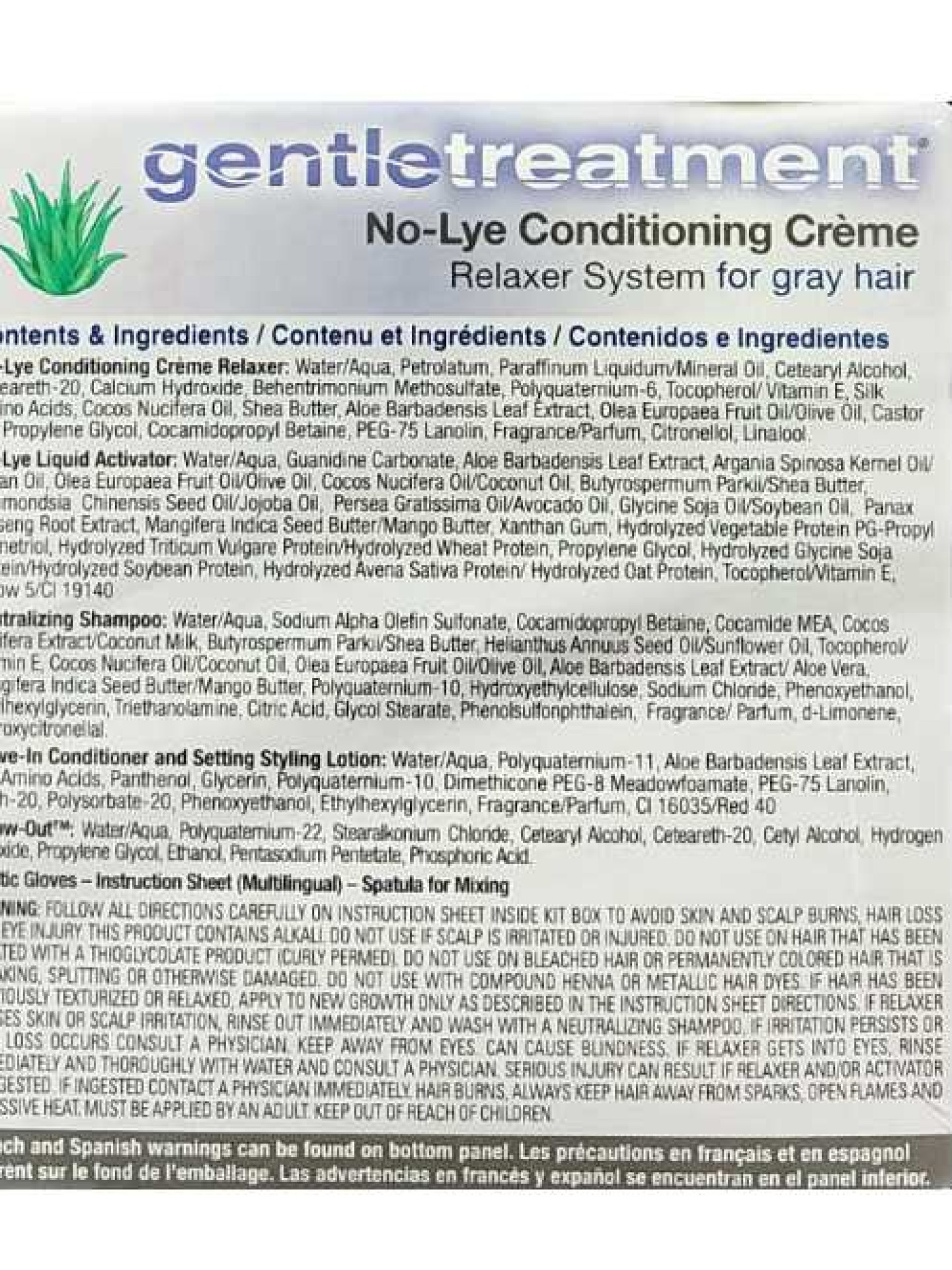 Gentle Treat. Gray Hair Relaxer Kit