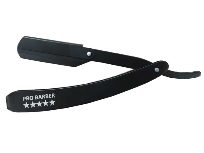 Navalha de Barbeiro Preto Fosco