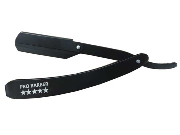 Navalha de Barbeiro Preto Fosco