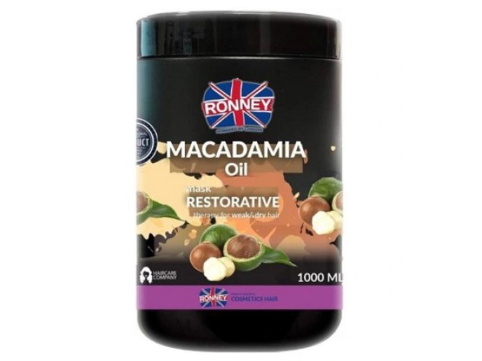 Ronney Óleo de Macadamia Máscara de Tratamento 1000mL
