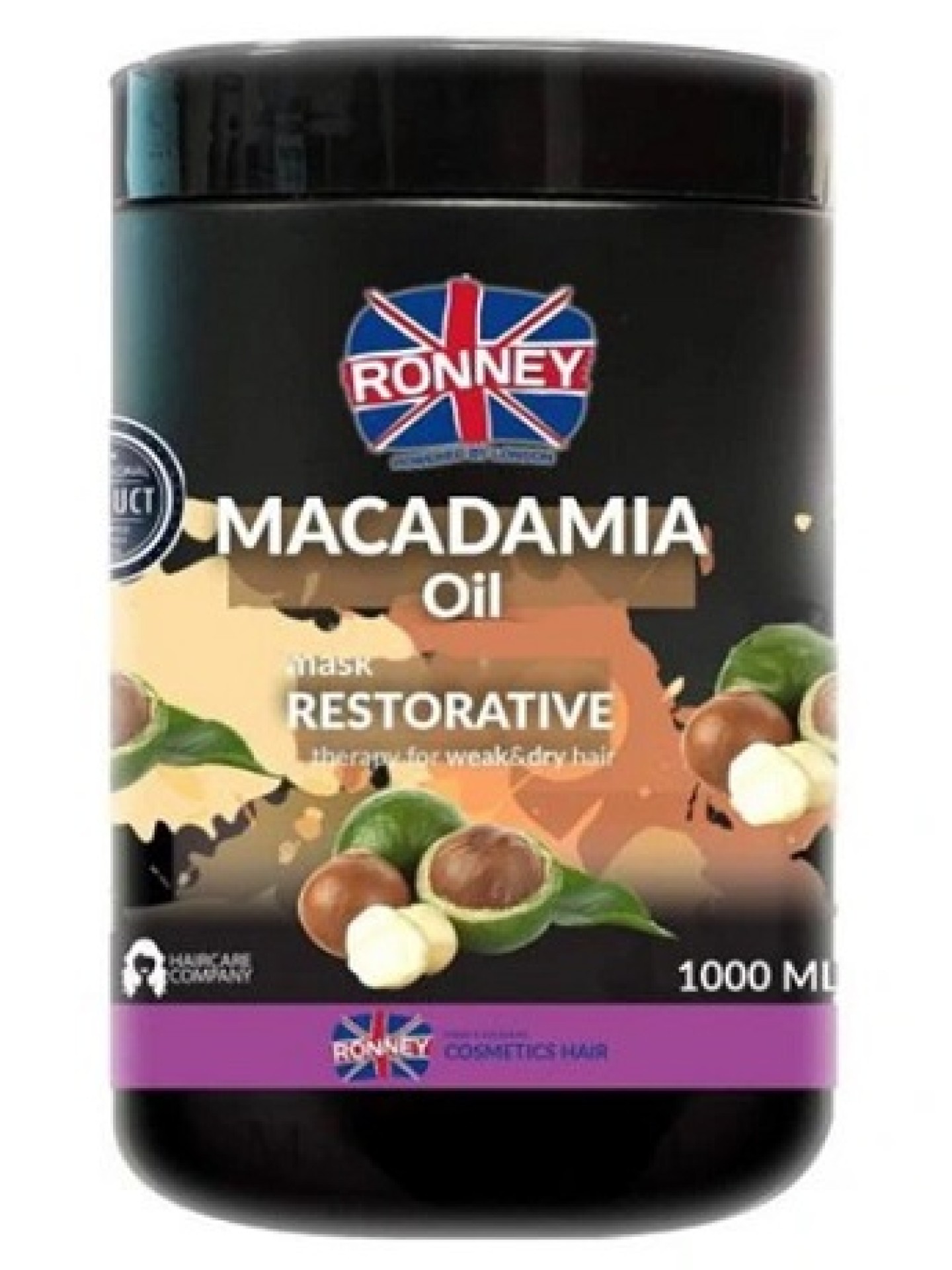 Ronney Óleo de Macadamia Máscara de Tratamento 1000mL