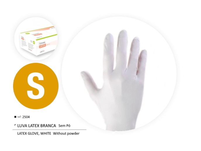 Raclac Luvas Descart�veis de Latex s/P� S 100und