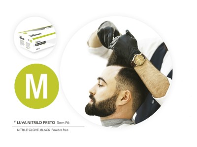 Raclac Luvas Descart�veis Nitrilo Preto 1000und - Image product