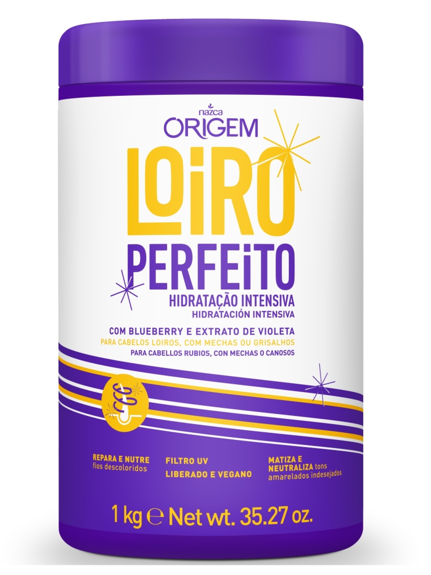 ORIGEM Cr. de Hidratacao Intensiva Loiro Perfeito 1Kg
