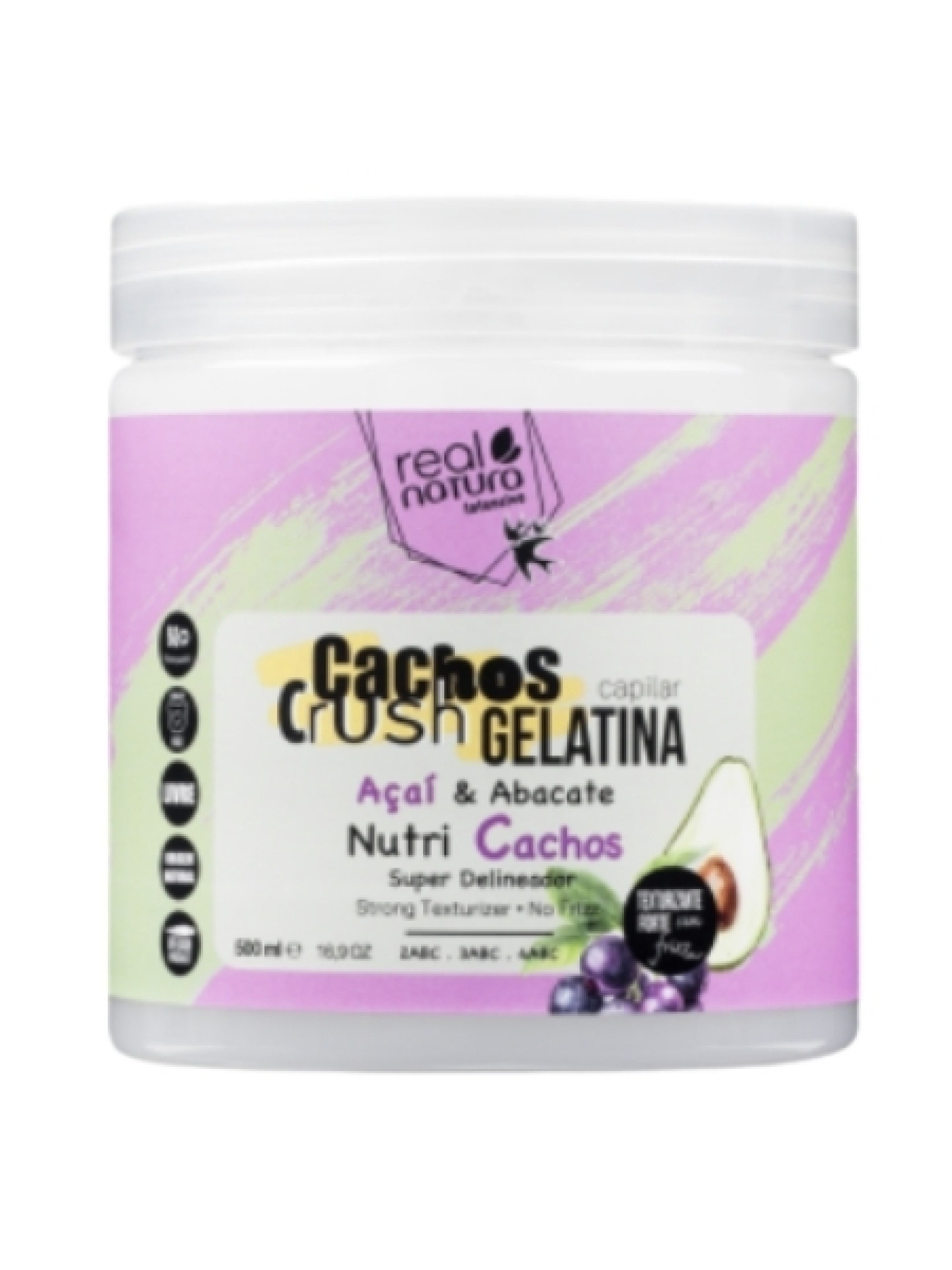 Real Natura Gelatina Capilar Crush Açai & Abacate 500ml