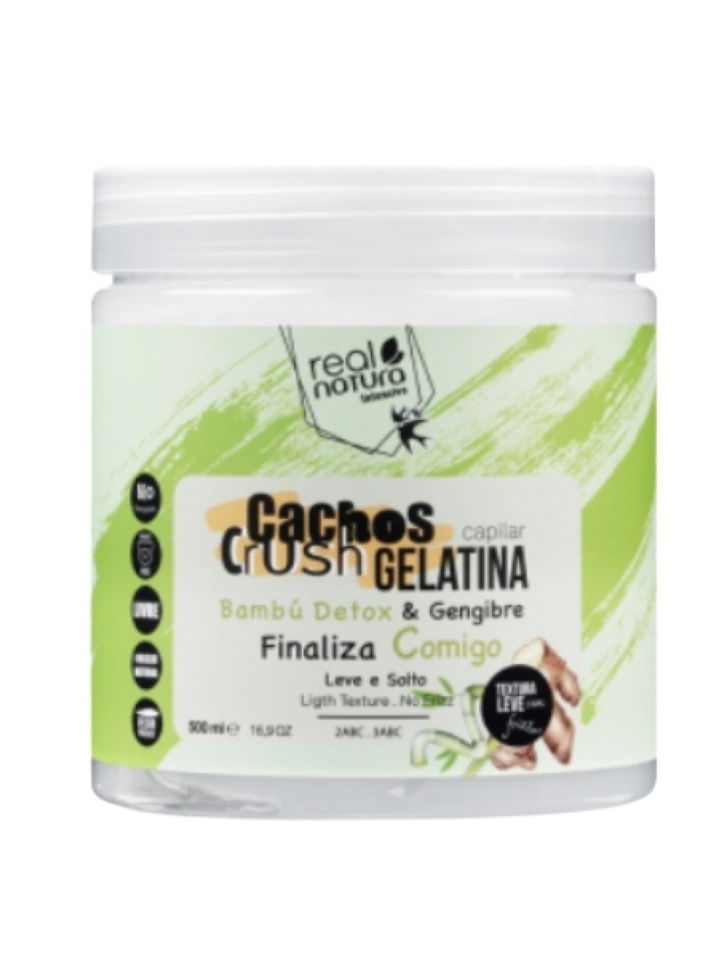 Real Natura Gelatina Capilar Crush Bambú & Gengibre 500ml