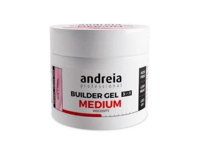Andreia Gel Constru��o 3 em 1 Medium - Soft Pink 200gr - Image product
