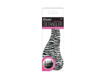 Annie Curved Handle Detangler Brush Zebra Pattern #2480