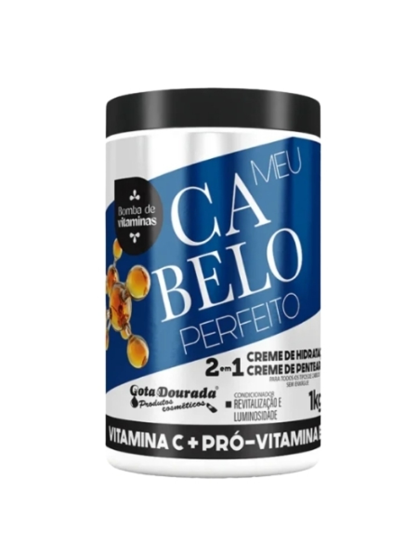 Gota Dourada Mascara + Creme de Pentear Vitamina C 1Kg