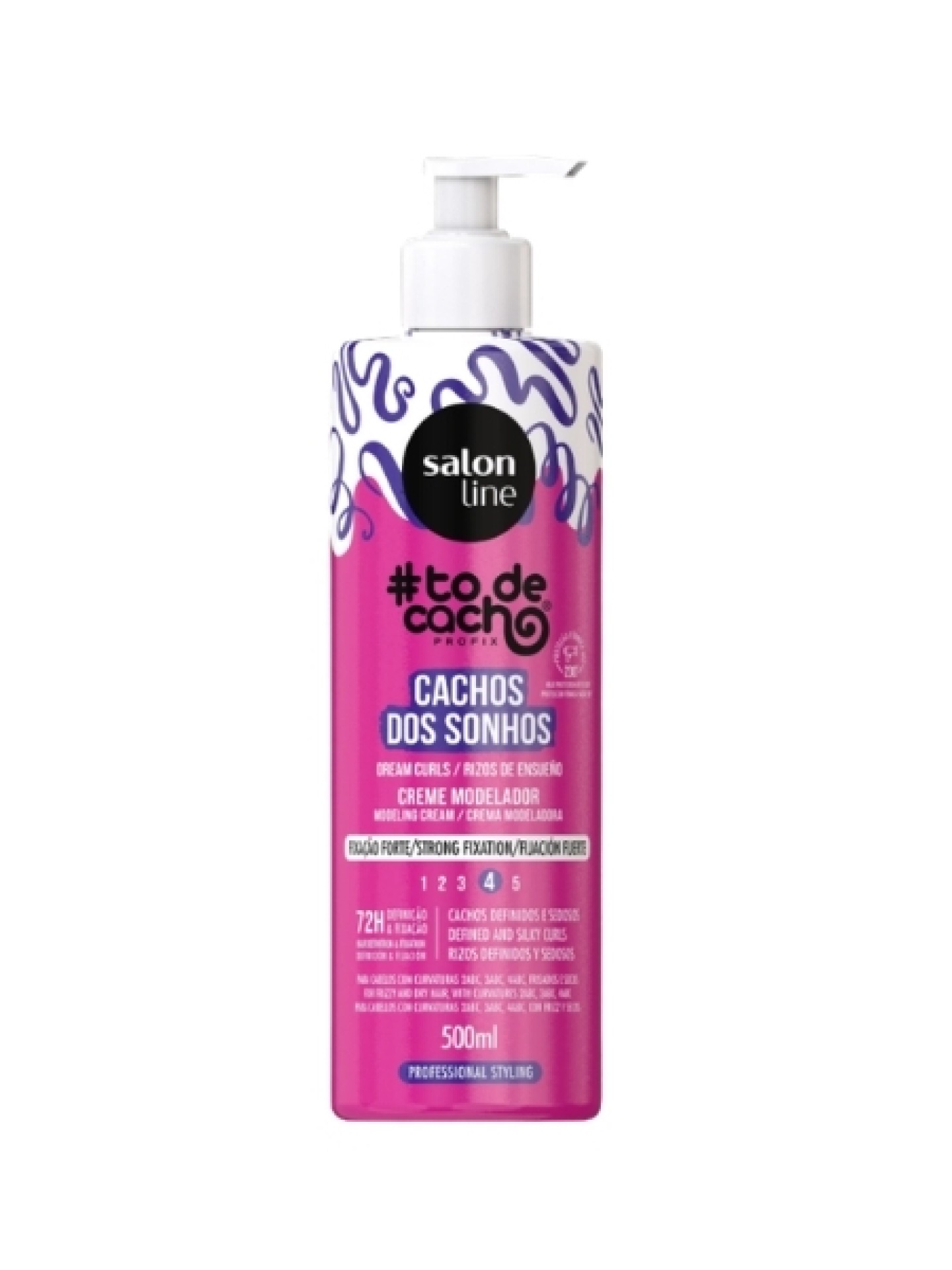 Salon Line Creme Fixação Forte Cachos dos Sonhos 500ml