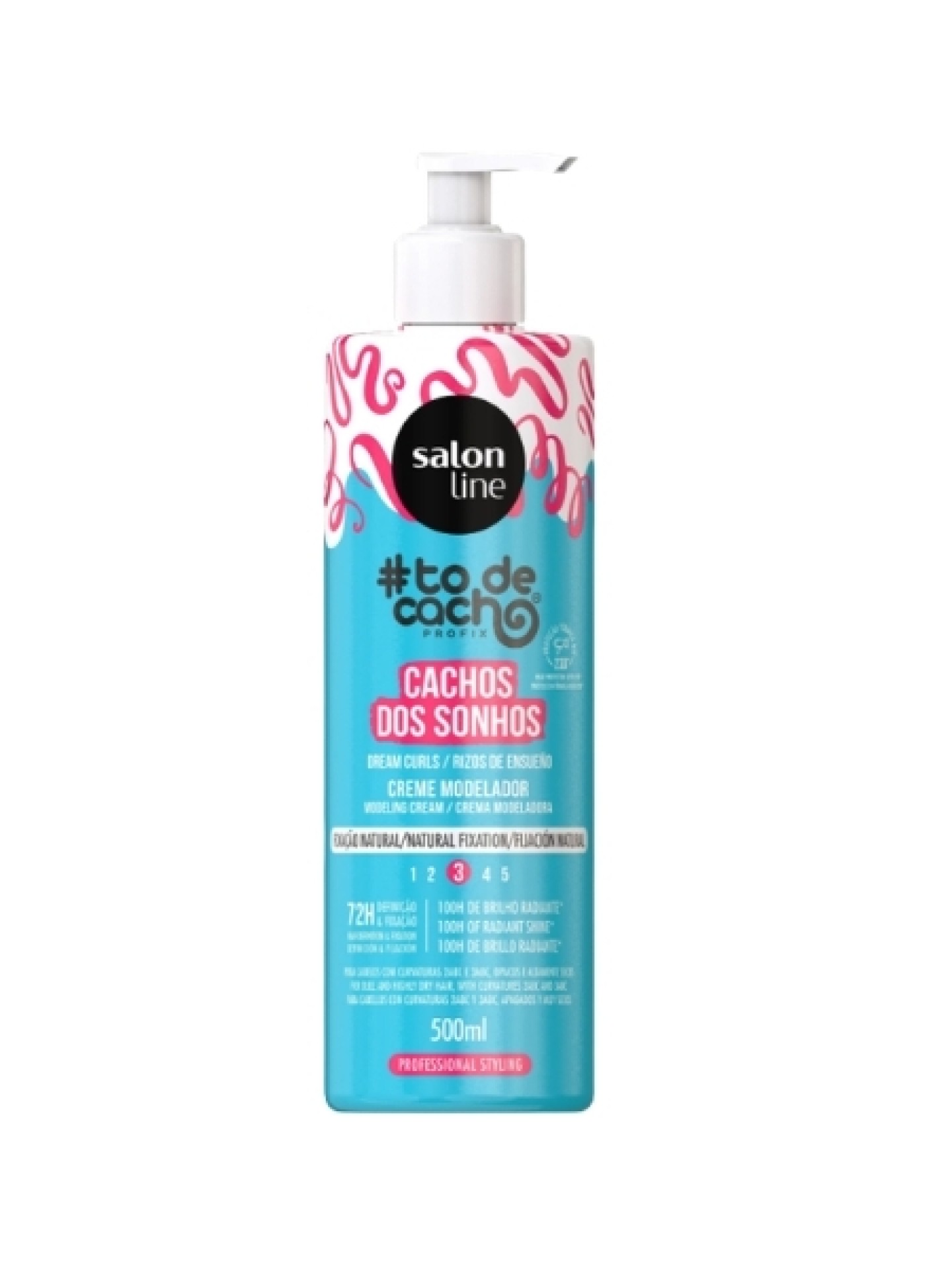 Salon Line Creme Fixação Natural Cachos dos Sonhos 500ml