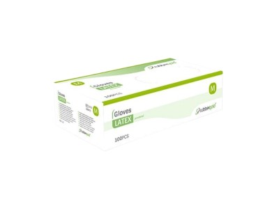 Raclac Luvas Descart�veis de Latex c/P� L 100und - Image product