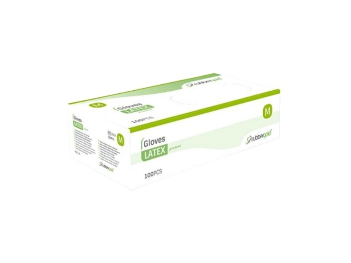 Raclac Luvas Descart�veis de Latex c/P� L 100und