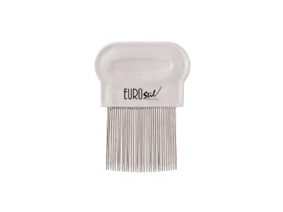 Eurostil Pente Branco Especial Piolhos Pontas Metalicas - Image product