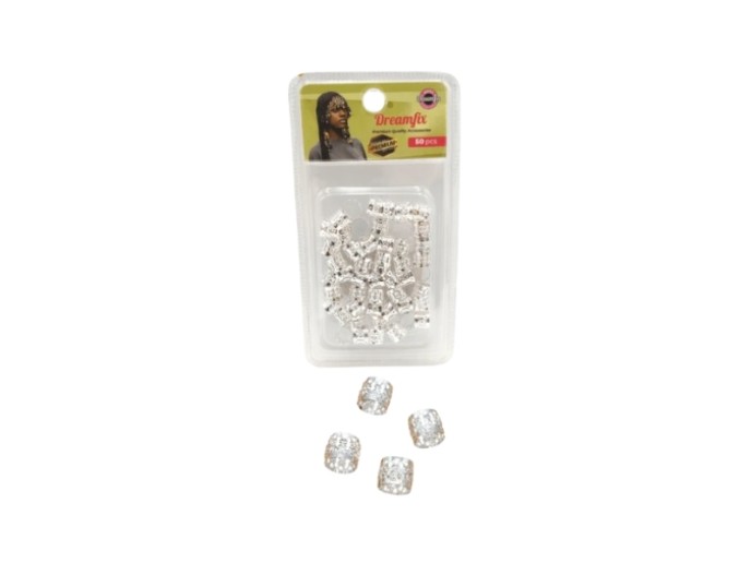 Dream Fix Open Ring Hair Beads Silver 26 P�s