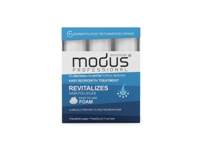 Modus Espuma Fortalecedora Minoxidil 5% + 3% Biotin (3x60ml)